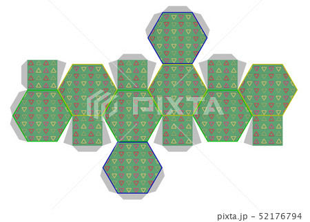 切頂八面体の展開図 52176794