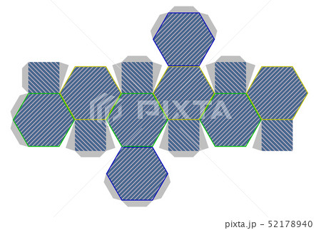 切頂八面体の展開図 52178940