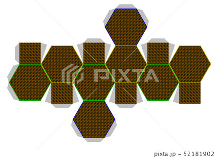 切頂八面体の展開図 切頂八面体の展開図 52181902