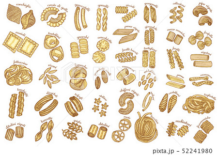 Italian Pasta Collection in Hand Drawn Style Italian Pasta Collection in Hand Drawn Style 52241980
