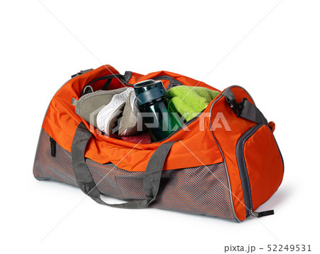Sports bag with sports equipment Sports bag with sports equipment 52249531