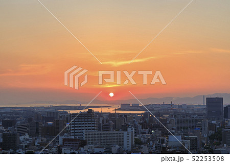 大阪・堺・都市風景・堺港方面・夕景 52253508