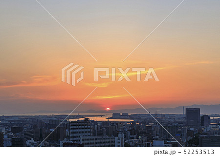 大阪・堺・都市風景・堺港方面・夕景 大阪・堺・都市風景・堺港方面・夕景 52253513