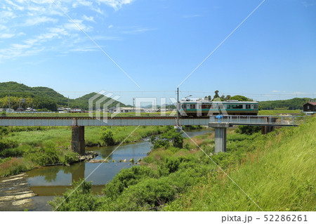 JR西日本 加古川線 【粟生駅周辺 万願寺川を渡る】 JR西日本 加古川線 【粟生駅周辺 万願寺川を渡る】 52286261