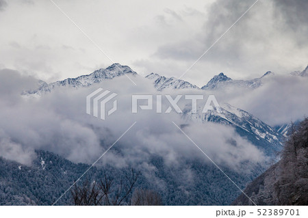 Western Sichuan, China, Baron Hill scenery with snow 52389701