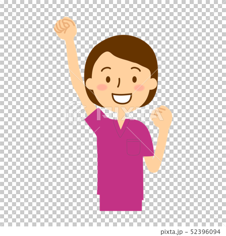 Scrub white coat wine color woman waving hand Scrub white coat wine color woman waving hand 52396094