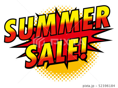SUMMER SALE！サマーセール 販売促進用アイコン・ロゴマーク｜ハーフ