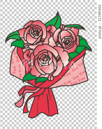 バラの花束 Rose Bouquetのイラスト素材