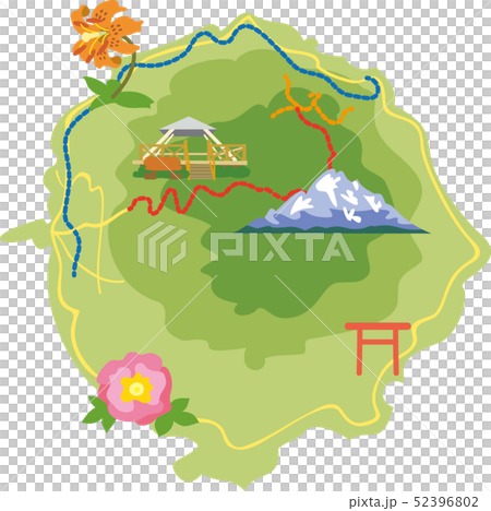利尻島マップのイラスト素材 [52396802] - PIXTA