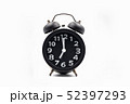 Vintage style alarm clock on white background 52397293