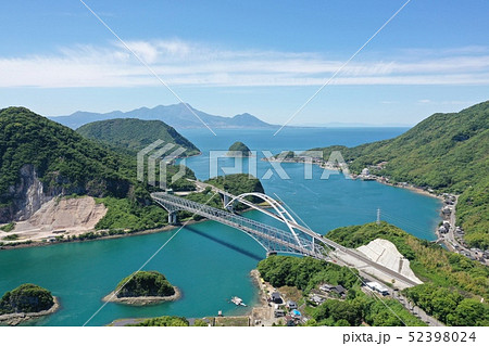 天草への入口、天門橋と天城橋 (空撮) 天草への入口、天門橋と天城橋 (空撮) 52398024