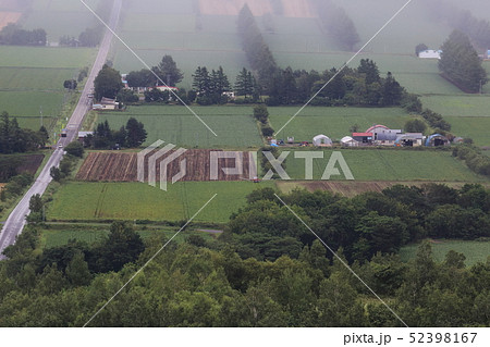 北海道　清里　宇宙展望台から望む農村風景 52398167