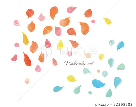 watercolor petals colorful watercolor petals colorful 52398203