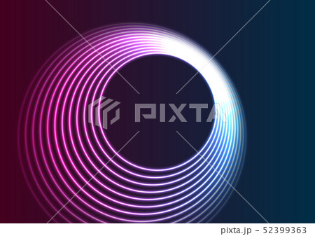 Colorful neon glowing circles abstract background 52399363