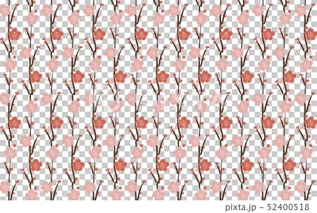 梅花圖案無縫模式條紋 52400518