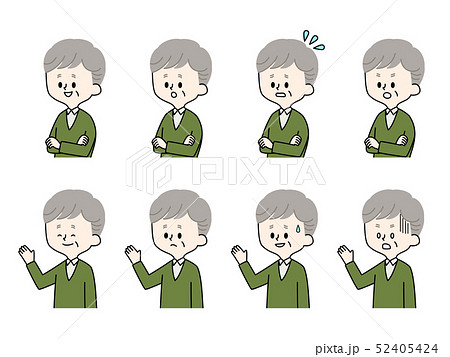 シニア男性-表情 52405424