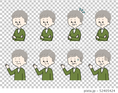 シニア男性-表情 52405424