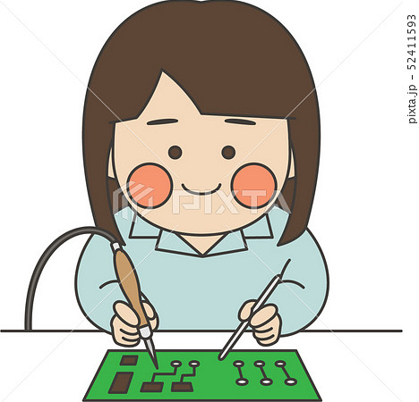 女性キャラクターはんだ付け 52411593