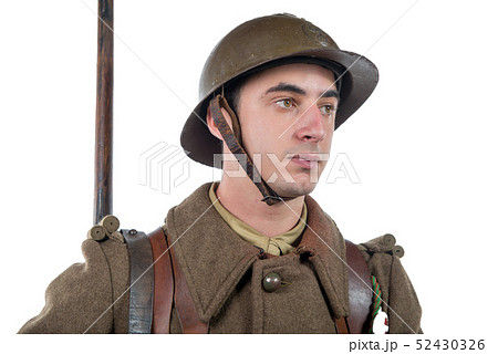 french soldier 1940 isolated on the white french soldier 1940 isolated on the white 52430326