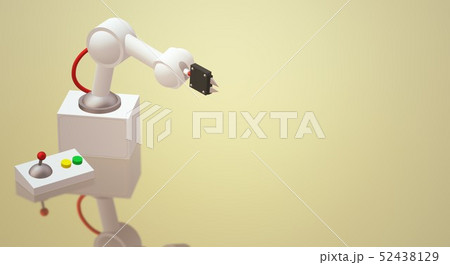 robotic arm 3d rendering for industrial content. robotic arm 3d rendering for industrial content. 52438129