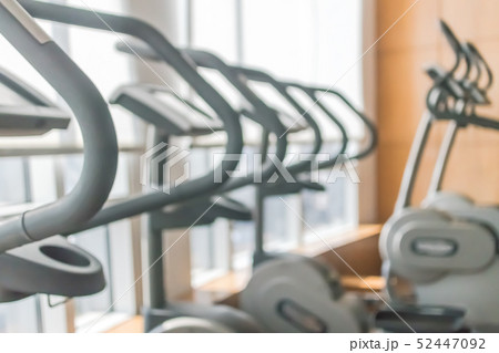 Gym blur background fitness center, workout studio 52447092