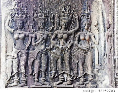 アンコールワットのレリーフの写真素材 [52452703] - PIXTA