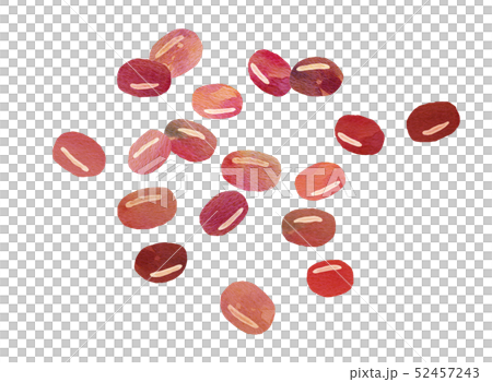 Watercolor beans azure texture collage 52457243