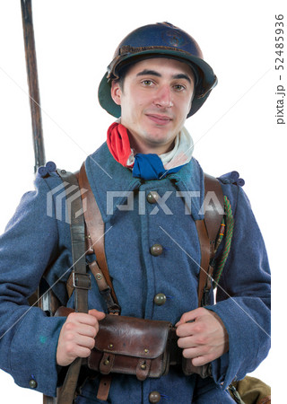 French soldier 1914 1918 isolated on white French soldier 1914 1918 isolated on white 52485936