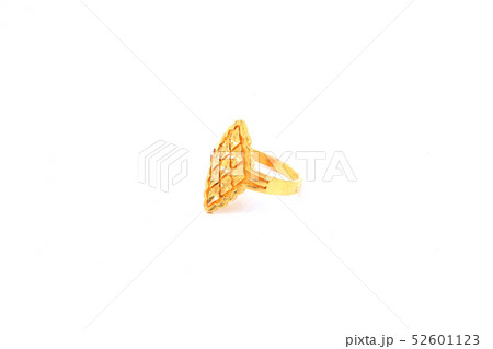 Gold ring on isolated white background 52601123