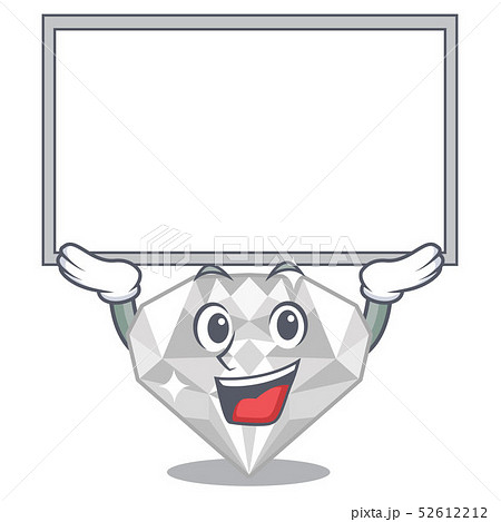 Up board white diamond in the cartoon shape 52612212