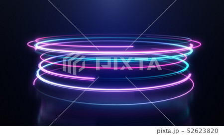 Abstract neon light streaks lines motion background 52623820
