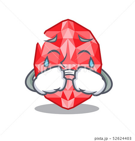 Crying ruby gems above cartoon dressing table 52624403