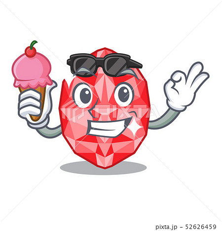 With ice cream ruby gems isolated with the character 52626459