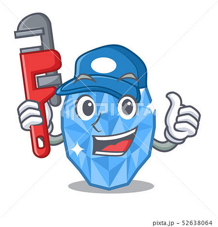 Plumber aquamarine gem above cartoon dressing table Plumber aquamarine gem above cartoon dressing table 52638064