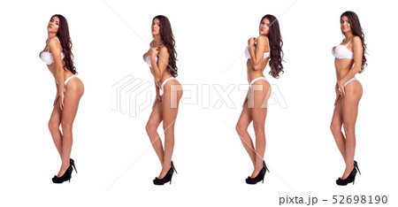 Expensive and beautiful lingerie on attractive brunette girl Expensive and beautiful lingerie on attractive brunette girl 52698190