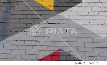 Wall Of Painted Brick 52734850