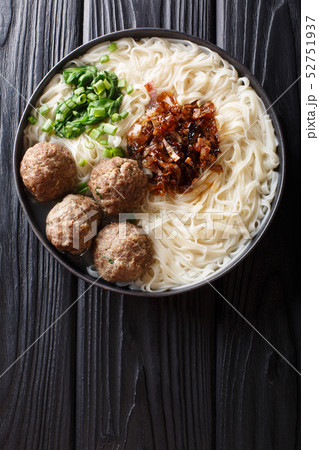 Traditional Indonesian beef meatball with noodles, 52751937