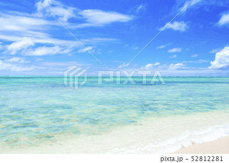 ハワイイメージ キレイな海のイラスト素材 52812281 Pixta