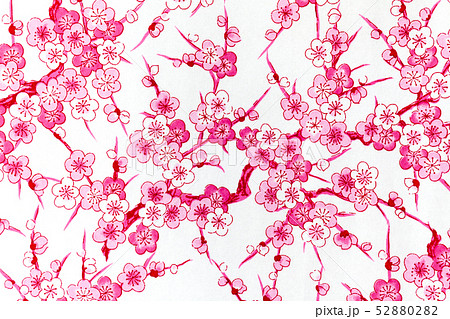 梅 梅の花 梅の木 和紙 和柄 背景素材 壁紙 令和のイラスト素材 52