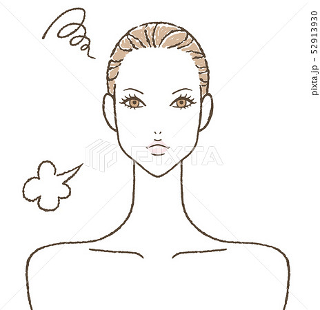 女性　スキンケア ふくれっ面 52913930