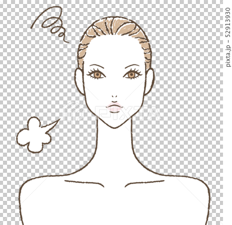 女性　スキンケア ふくれっ面 52913930