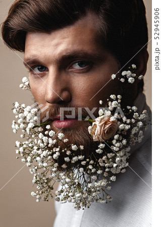 Men With Flowers In Their Beards Men With Flowers In Their Beards 52945906