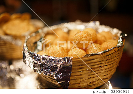 Ingredients samosa closeup, a beautiful Indian 52956915