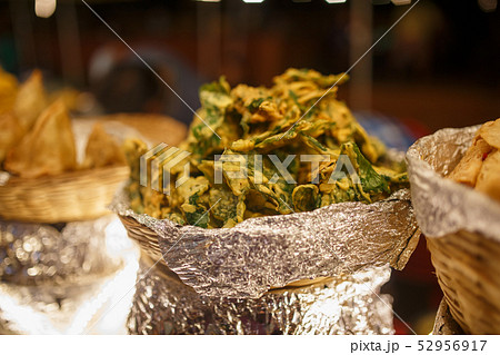 Ingredients samosa closeup, a beautiful Indian 52956917