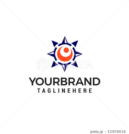 compass sun logo design concept template vector compass sun logo design concept template vector 52959016