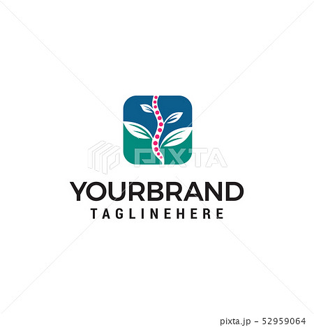 chiropractic natural logo design concept template 52959064