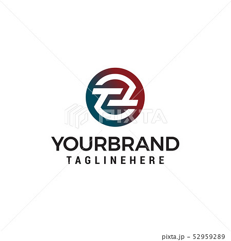 letter tt circle logo design concept template 52959289