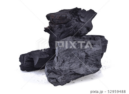 Natural wood charcoal, traditional charcoal or 52959488