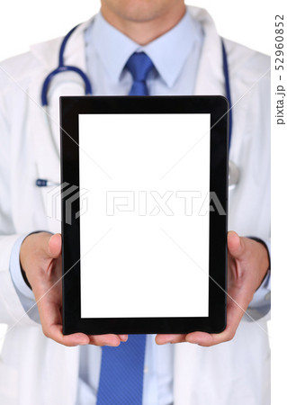 Male medicine doctor holding digital tablet pc Male medicine doctor holding digital tablet pc 52960852