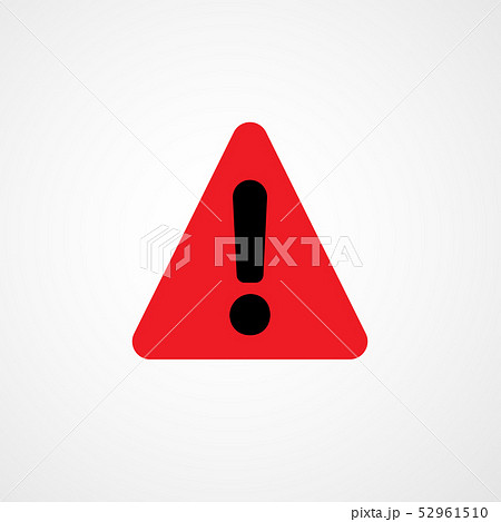 Exclamation mark. Attention web message. Danger sign. Modern abstract vector icon. Flat infographic 52961510